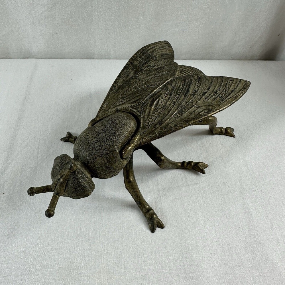 Brass-Tone Decorative Beetle Sculpture - Home Accent